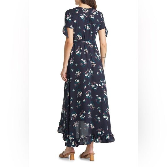 NWT Chelsea 28 Navy Nights Forget me Not Floral Dress Women Size Small - Picture 4 of 16
